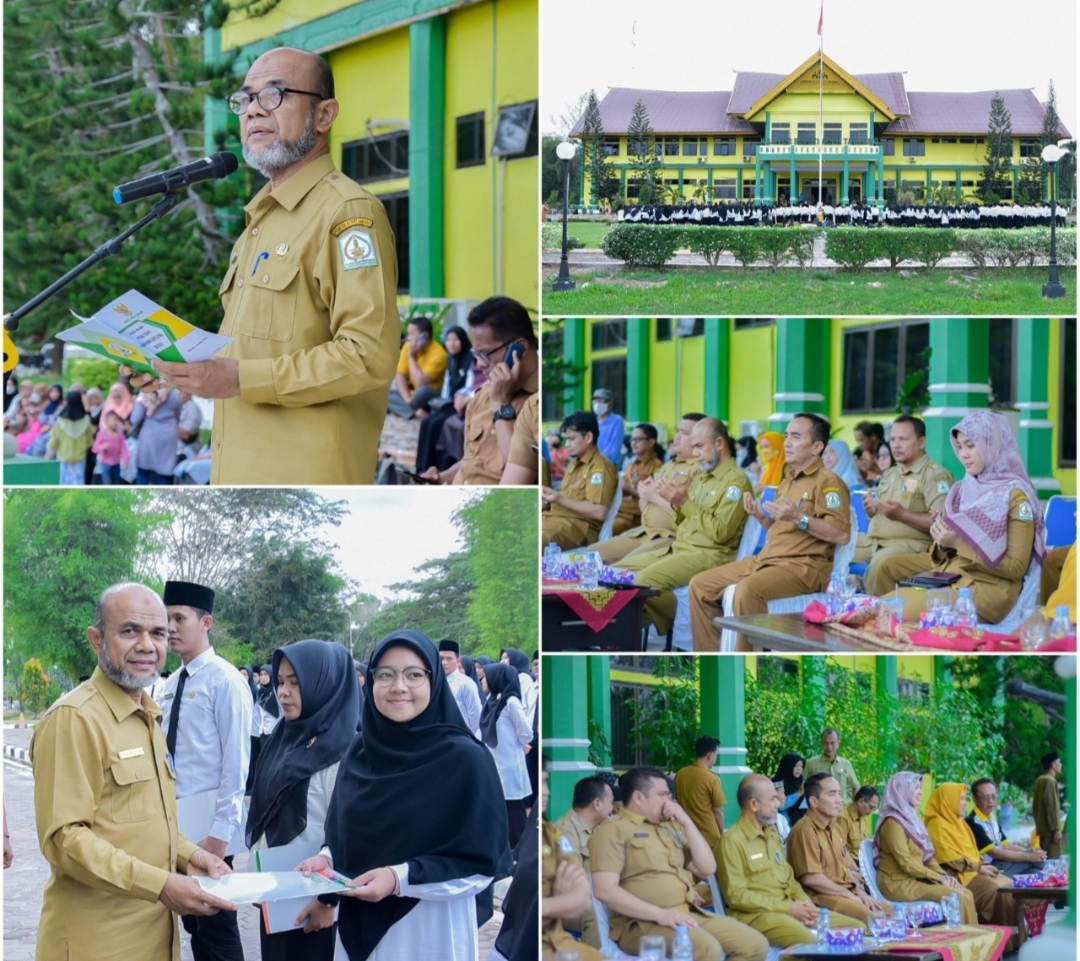 Wabup Aceh Tamiang Serahkan SK Pengakatan kepada 181 SK CPNS dan 292 PPPK di Aceh Tamiang, Selasa (15/6/2022) [Foto/3ndrik]