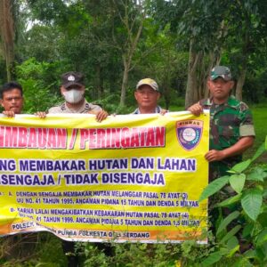 Jajaran Polresta Deli Serdang Himbau dan Sosialisasikan Karhutla Kepada Masyarakat