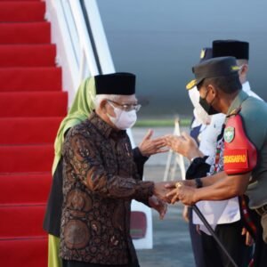 Kunker ke Aceh, Wapres Disambut Pangdam IM