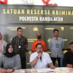 Kasatreskrim Kompol Fadillah Aditiya Pratama saat memberikan keterangan pers di mapolres setempat, selasa (23/5/2023) [Foto/HO Habanusantara]