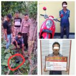 Exss Napi Pelaku Pencurian bersama barang bukti usai ditangkap polisi