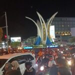 Lautan Manusia Padati Simpang 5 Jelang Pawai Takbir Keliling Idul adha 1444H