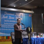 Plh Wali Kota Banda Aceh, Diseminasi Hasil Audit Kasus Stunting 2023 di Balaikota, Kamis (13/7/2023) [Foto/HO Habanusantata]