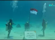 BSI Kibarkan Bendera Merah Putih di Dasar Laut Pulau Rubiah
