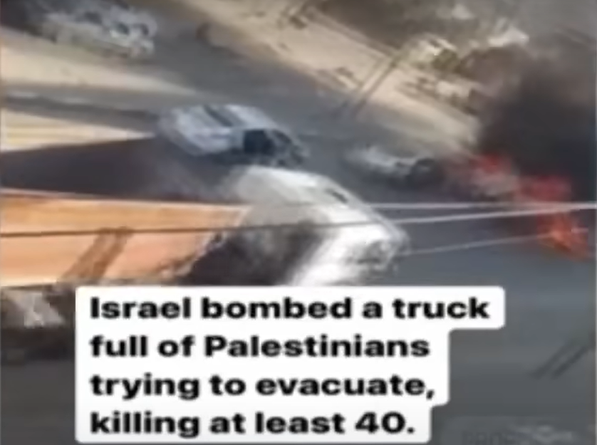 Israel Bom Kendaraan Pengangkut Pengungsi Gaza, 70 Meninggal