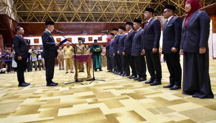 Pj Gubernur Aceh Ingatkan Pejabat yang Dilantik Bekerja Sesuai Sumpah Jabatan