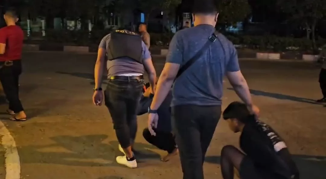 Remaja Tawuran di Banda Aceh saat diamankan polisi