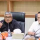 Sekretaris Daerah Aceh, Bustami, selaku Ketua Harian Panitia Besar (PB) Pekan Olahraga Nasional (PON) Aceh, didampingi pihak terkait, melakukan rapat bersama dengan PB PON Wilayah Sumatera Utara, di Kantor Gubernur Sumatera Utara, Selasa, 16/1/2024