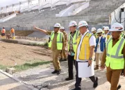 Pj Gubernur Dampingi Irjen Kemendagri Tinjau Stadion Lhong Raya