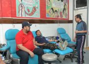 Usai Senam Pagi Bersama, Pj Sekda Aceh Donor Darah di PMI Banda Aceh