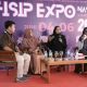 Ketua Tim Penggerak PKK Aceh, Mellani Subarni, saat mengisi materi Women Entrepreneur dalam talkshow Fisip Expo, di Fakultas Fisip UIN Ar Raniry, Selasa, (4/6/2024).