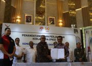 Pj Gubernur Aceh Tanda Tangani PKS Penyelanggaraan PON XXI di Kemenpora 