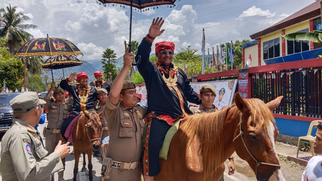 Penjabat Gubernur Aceh Dr. H. Safrizal ZA, M.Si, menghadiri Upacara Pembukaan pertandingan Arung jeram PON XXI Aceh- Sumut di Lapangan pemuda komplek pelajar desa gumpang jaya kec. Babussalam kabupaten Aceh tenggara, rabu, 11-9-2024