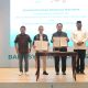 Banda Aceh - Penjabat Gubernur Aceh, Dr. H. Safrizal ZA, M.Si, bersama Direktur Utama BSI, Heri Gunardi melakukan penandatanganan kerja sama sponsorship antara PT Bank Syariah Indonesia Tbk (BSI) dengan Panitia Besar PON XXI Aceh-Sumut Wilayah Aceh, Selasa 10/09.