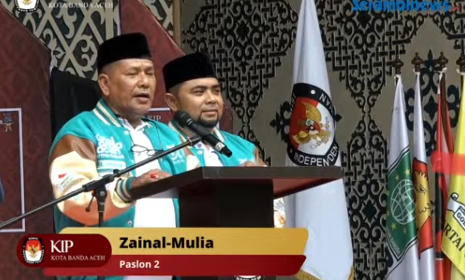 Pasangan calon Wali Kota dan Wakil Wali Kota Banda Aceh nomor urut 2, Zainal Arifin dan Mulia Rahman