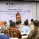 Plt Sekretaris Daerah Aceh, Drs. Muhammad Diwarsyah, M,Si, memberi sambutan pada acara Monitoring dan Evaluasi Pemerintah Daerah se Aceh tentang Kepesertaan dan Iuran KP Desa dan PBPU Pemda, di Hotel Rasamala Banda Aceh, Kamis, 24/10/2024