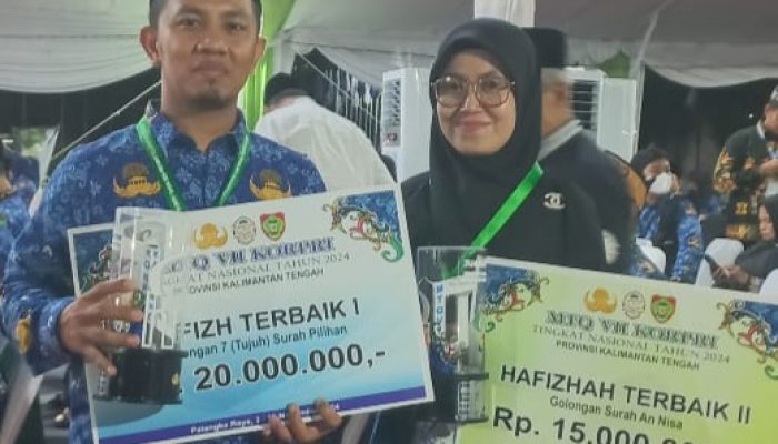 Tasyukur-Yusniar, Pasangan Juara Kafilah Aceh di Palangka Raya