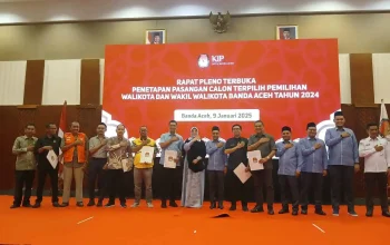 Pasangan Illiza Sa’aduddin Djamal dan Afdhal Khalilullah resmi ditetapkan sebagai Wali Kota dan Wakil Wali Kota Banda Aceh periode 2025-2030.