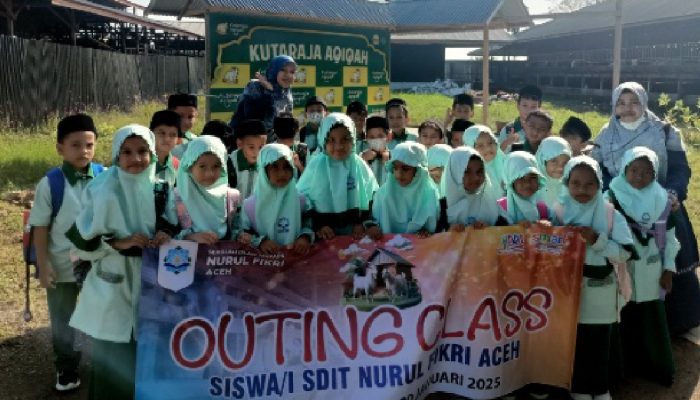 Siswa SDIT Nurul Fikri Aceh Ikuti Outing Class di Kutaraja Aqiqah Farm