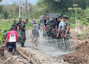 Cegah Longsor, Satgas TMMD Percepat Pemasangan Bronjong di Hagu
