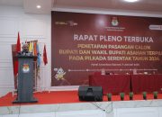 KPU Tetapkan Pasangan Calon Bupati dan Wakil Bupati Asahan