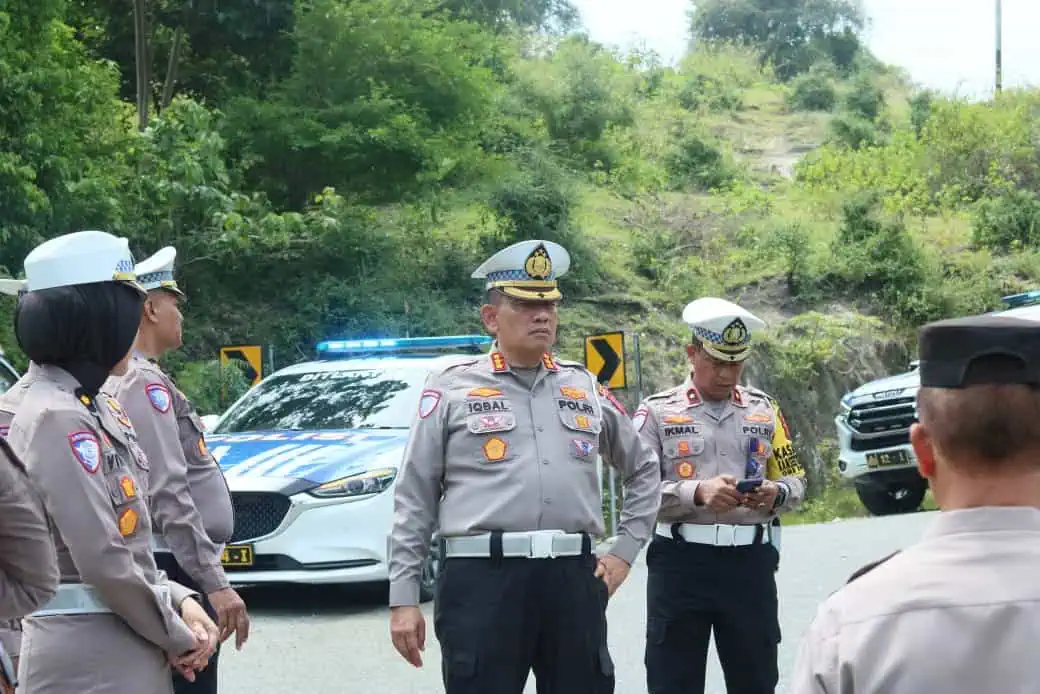 Cegah Lakalantas, Dirlantas Polda Aceh Cek Black Spot di Jl. Krueng Raya