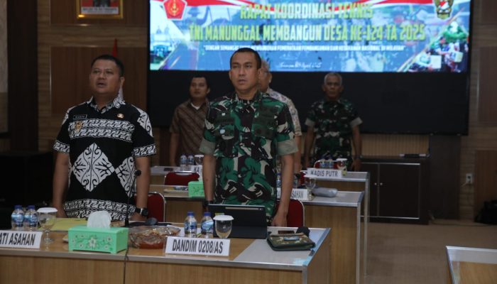Wakil Bupati Asahan Hadiri Rakornis TMMD ke-124 Secara Daring