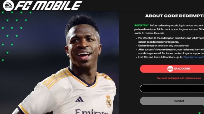 cara klaim kode redeem fc mobile