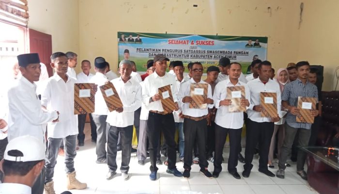 Pemerintah Aceh Timur Resmi Lantik Satgassus Swasembada Pangan Hingga ke Tingkat Kecamatan