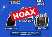 Konser “JBLMusikFest 2025” di Banda Aceh Dipastikan Hoaks
