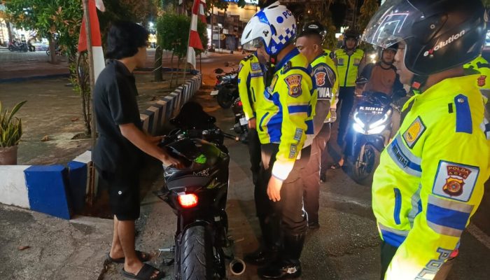 Razia Kendaraan: Satlantas Polres Aceh Barat Amankan 10 Sepeda Motor Berknalpot Brong