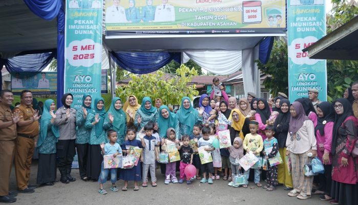 Asahan Launching Pekan Imunisasi Dunia 2025