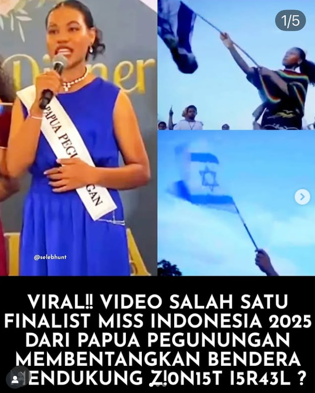 Viral, Merince Kogoya Miss Papua Didepak dari Miss Indonesia 2025 Gara-Gara Bendera Israel, Netizen Terbelah