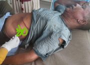 Abdul Mutalib korban amukan gajah liar sedang jalani perawatan intensif di Puskesmas Blang Rakal (dok IST)