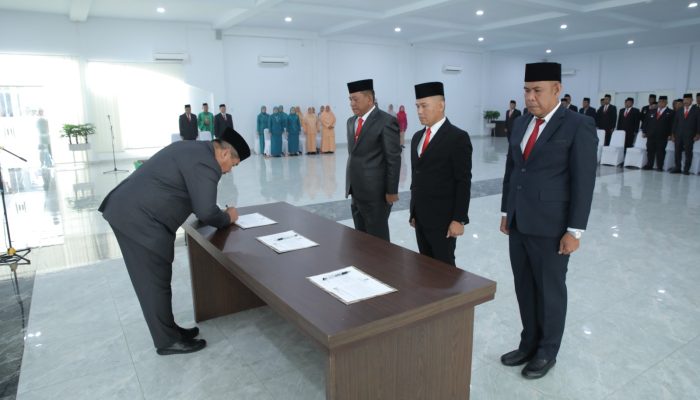 Tiga Jabatan Pimpinan Tinggi Pratama Kabupaten Asahan Sah di Lantik Bupati 