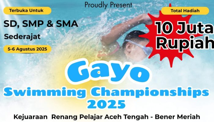 Lomba Renang GSC I/2025 Siap Digelar di Takengon