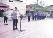 Kapolres Pidie Pimpin Apel Pengamanan Aksi Unjuk Rasa Mahasiswa Jabal Ghafur