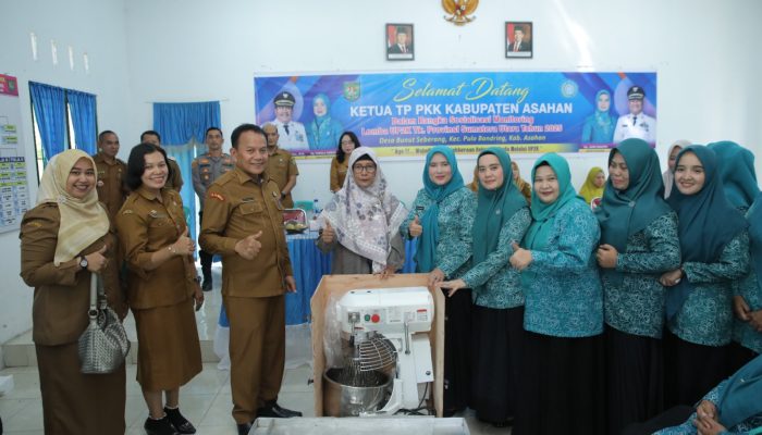 Ketua dan Staf Ahli TP PKK Asahan Pembinaan UP2K di Desa Bunut Seberang