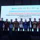 Gubernur Aceh Muzakir Manaf berfoto bersama usai Penandatanganan Nota Kesepahaman (MoU) antara PT Pema Global Energi dan PT Pupuk Indonesia (Persero), mengenai Potensi Pengembangan CCS dan/atau CCUS di Lapangan Arun, Wilayah Kerja B, Aceh, di The Westin Jakarta, Kamis, 10 Juli 2025.