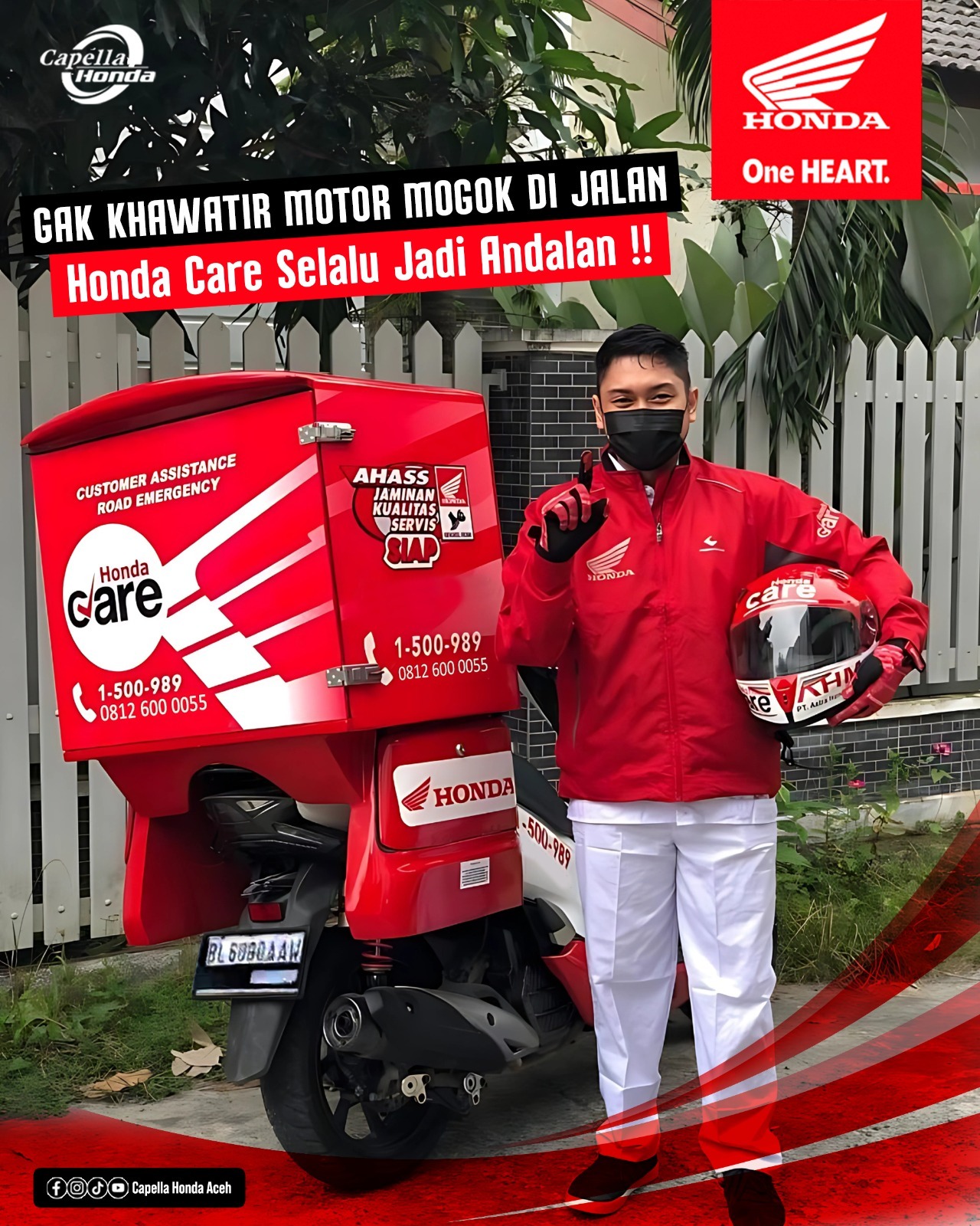 Motor Mogok di Banda Aceh? Tenang, Honda Care Siap Jemput Langsung