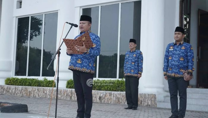 Wakil Bupati Asahan Pimpin Upacara Hardiknas ,Tekankan Disiplin 