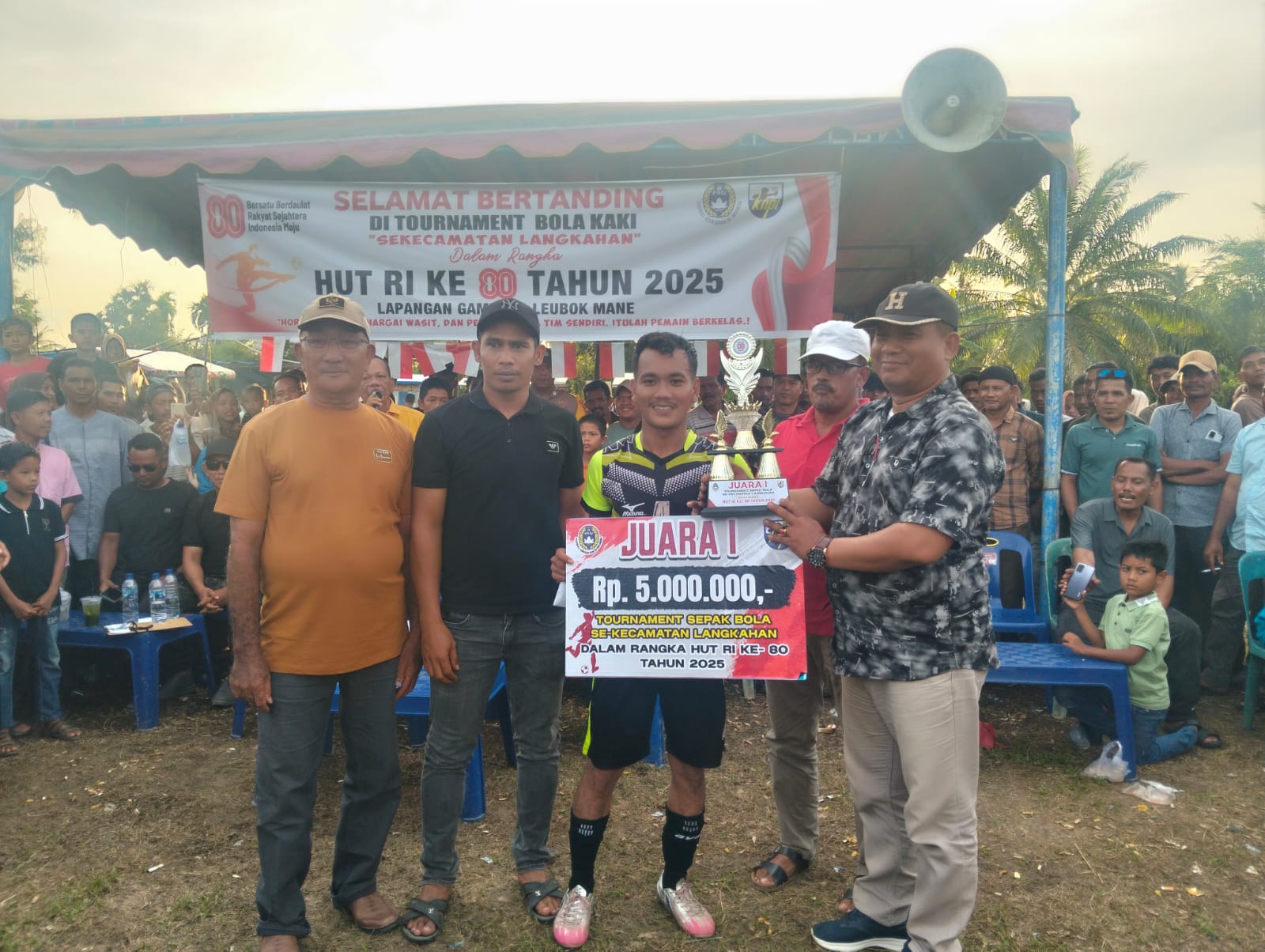 Gol Tunggal Antar Geudumbak Juara 17 Agustus, Anggota DPRK Hamdani Beri Apresiasi