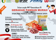 Besok, DP2KP Banda Aceh Gelar Pangan Murah, Beras SPHP Dijual 62 Ribu