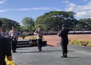 Kompol Akmal, Danden Gegana Jadi Perwira Upacara serah terima Pataka Polda Aceh
