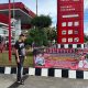 Polres Pidie Pasang Spanduk Himbauan Cegah Penyalahgunaan BBM Bersubsidi di Sejumlah SPBU