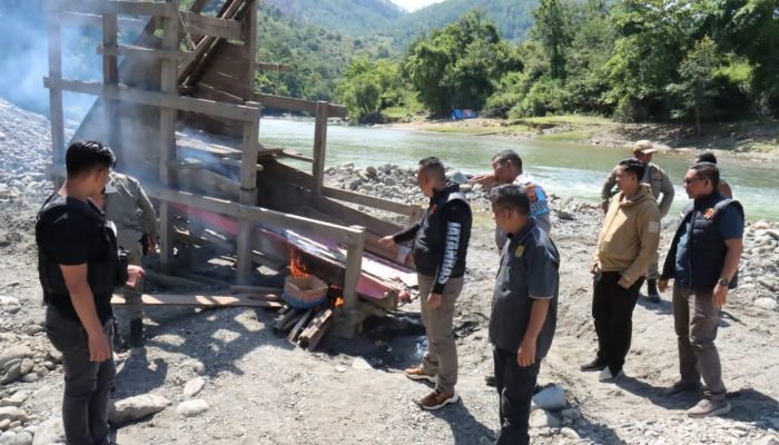 Setelah Viral di Medsos, Polisi Razia dan Sita Mesin Dompeng di Lokasi Tambang Emas Ilegal