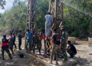 Abutmen Rampung, Pekerjaan Struktur Jembatan Gantung Kalaili Dikebut