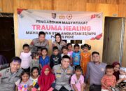 Mahasiswa STIK Angkatan 83/WPS Bersama Polres Pidie Gelar Trauma Healing di Huntara Tangse