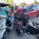 Diduga Ngebut, Mobil Raize Tabrak Dua Mobil dan Motor, Satu Korban Luka Berat