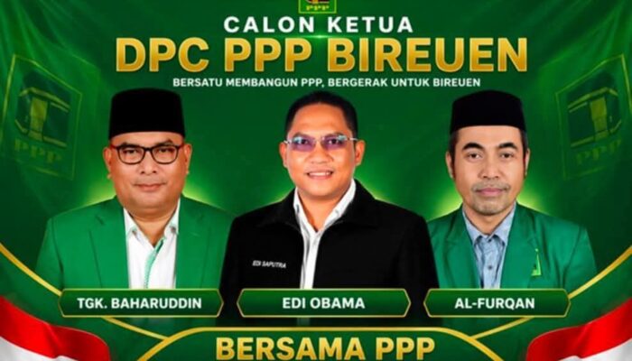 3 Kandidat Berebut Kursi Ketua PPP Bireuen, Ulama-Akademisi-Pengusaha Adu Kuat